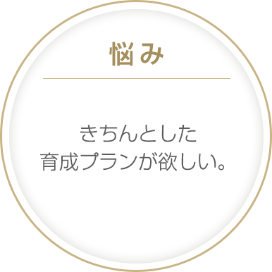 きちんとした育成プランが欲しい。