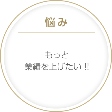 もっと業績を上げたい！